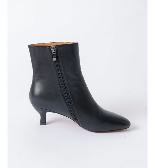 Rouge vif「【REMME／レメ】サイドジップレザーショートブーツ」|ショートブーツ|