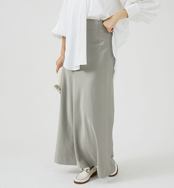 Rouge vif「サテンマーメイドスカート」|スカート|グレー