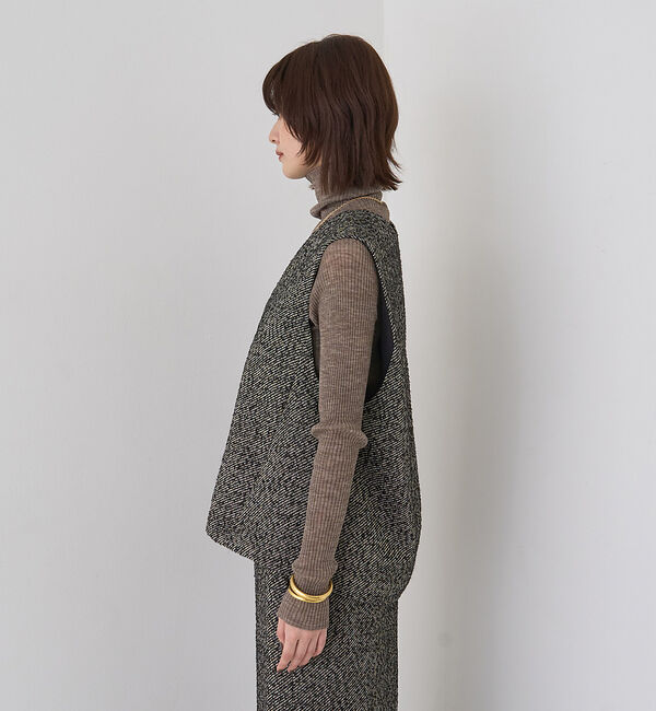 Rouge vif「【セットアップ対応】ポリウーリングカルゼVネックベスト」|ベスト・ジレ|