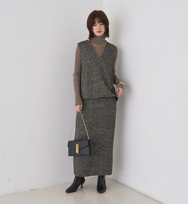 Rouge vif「【セットアップ対応】ポリウーリングカルゼVネックベスト」|ベスト・ジレ|