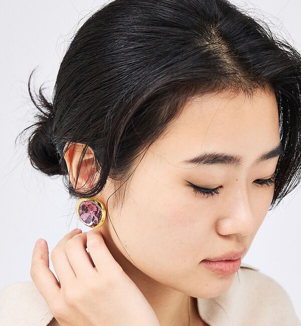 Rouge vif「【Kenneth Jay Lane/ケネス ジェイ レーン】アメジストイヤリング」|ピアス|