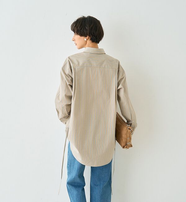 Rouge vif「ストライプメンズライクコットンシャツ」|シャツ・ブラウス|