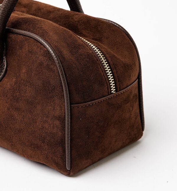 Rouge vif「【VELETTO/ヴェレット】スエードボストンバッグ/バッグ/ブラウン/合成皮革」|ボストンバッグ|