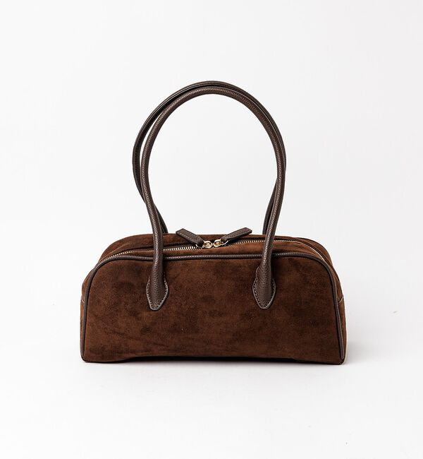 Rouge vif「【VELETTO/ヴェレット】スエードボストンバッグ/バッグ/ブラウン/合成皮革」|ボストンバッグ|