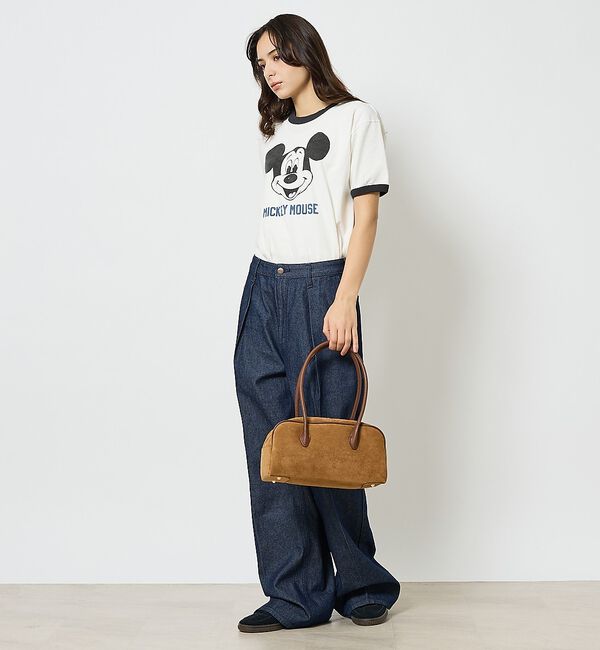 Rouge vif「【VELETTO/ヴェレット】スエードボストンバッグ/バッグ/ブラウン/合成皮革」|ボストンバッグ|