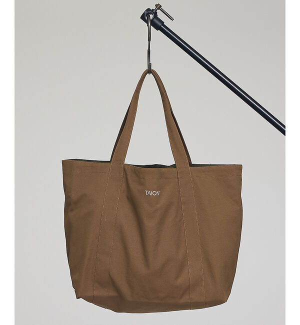 Rouge vif「【TAION /タイオン】TOTE BAG-L/トートバッグL/リバーシブル【W」|トートバッグ|ブラウン