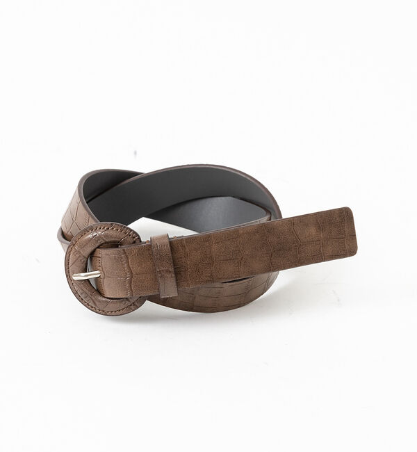 qualite「クルミバックルレザーベルト」|ベルト|