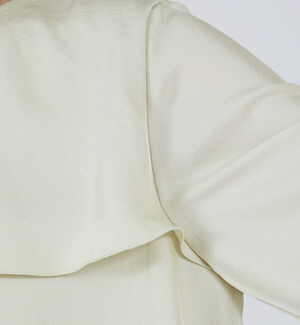 qualite「ブライトツイルティアードブラウス」|シャツ・ブラウス|