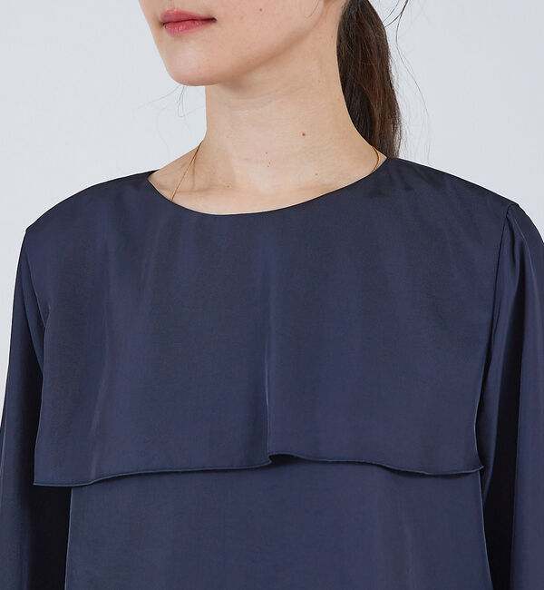 qualite「ブライトツイルティアードブラウス」|シャツ・ブラウス|