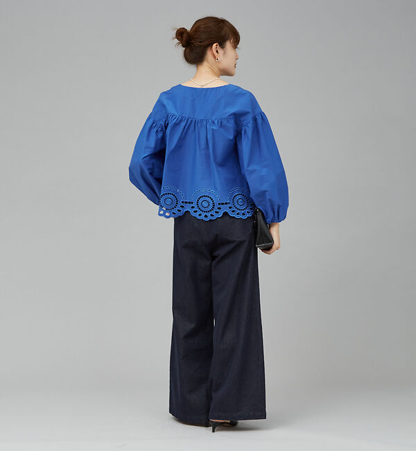 qualite「刺繍ボリュームブラウス」|シャツ・ブラウス|