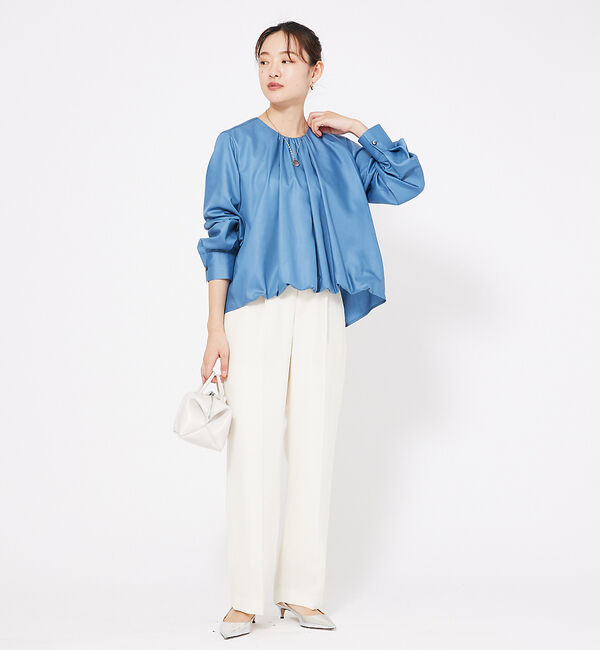 qualite「フロントバルーンブラウス」|シャツ・ブラウス|