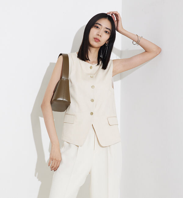 qualite「テンセルデニムノースリーブ」|キャミソール|