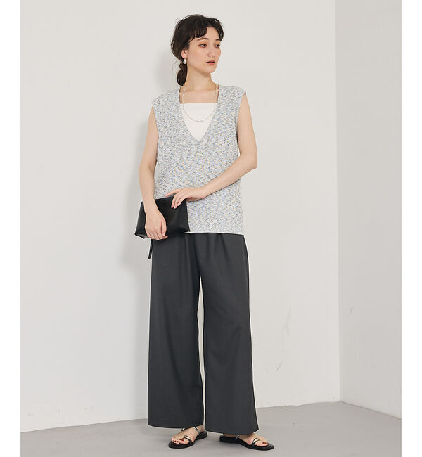 qualite「【接触冷感＆防シワ】ウールライクイージーパンツ/セットアップ対応」|その他|