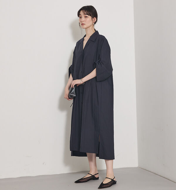 qualite「ダンプシャツワンピース」|ワンピース|