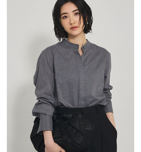 qualite「【襟取り外し可能】ビーディングカラーシャツ」|シャツ・ブラウス|