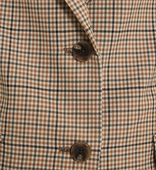 qualite「【Oggi・Can Cam 掲載】【セットアップ対応】TWツイルチェックテーラー」|テーラードジャケット|