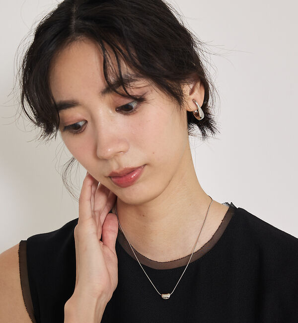 qualite「ステンレスビーンチャームネックレス」|ネックレス|シルバー