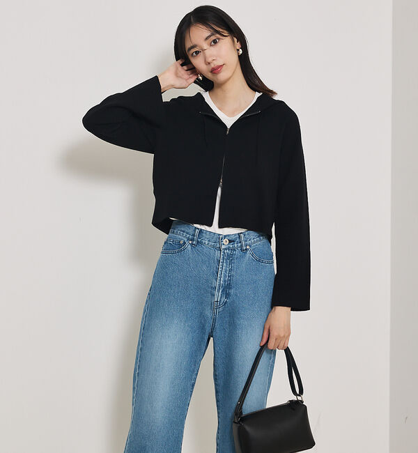 qualite「フーディーニットブルゾン」|ブルゾン・スタジャン|