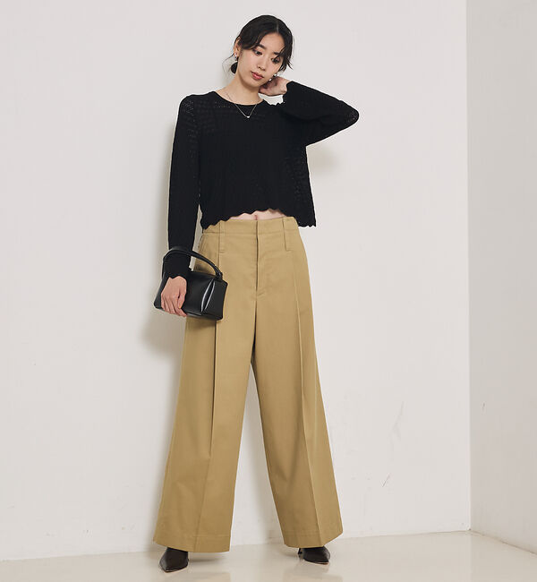 qualite「スカラップレースニット」|Tシャツ・カットソー|