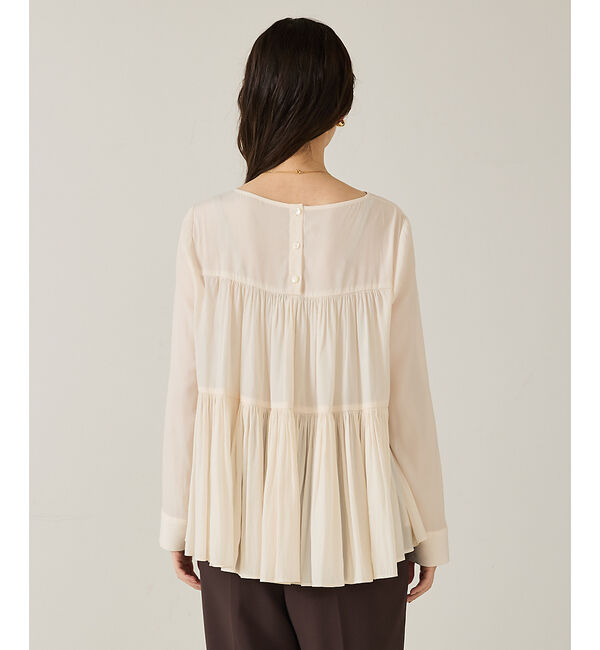 qualite「エアーフローティアードブラウス」|シャツ・ブラウス|