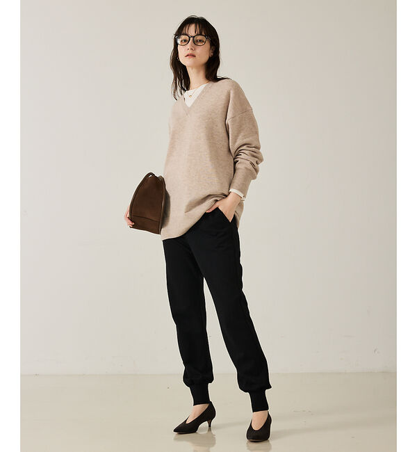 qualite「ウールVネックプルオーバー」|ニット・セーター|