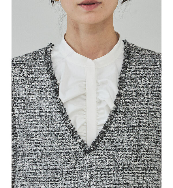 qualite「ラメツイードジレ」|ベスト・ジレ|