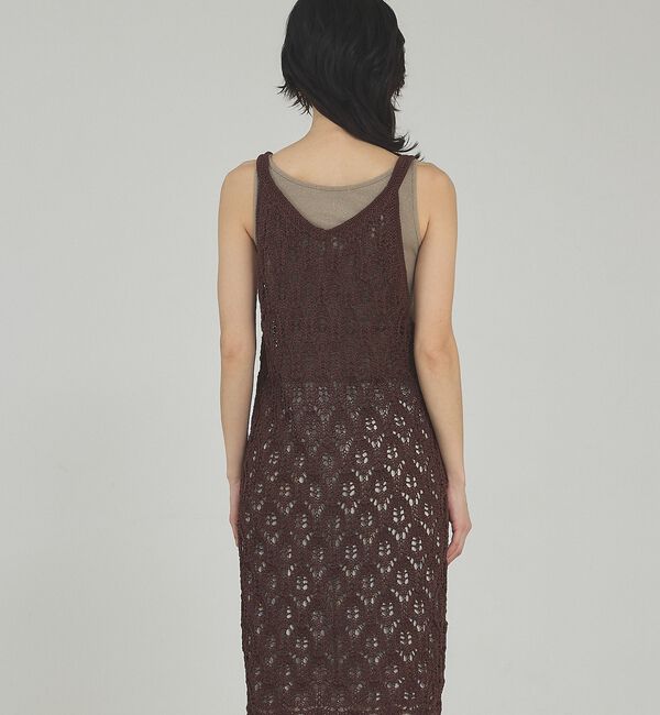 qualite「2WAYリーフパターンロングジレ」|キャミソール|