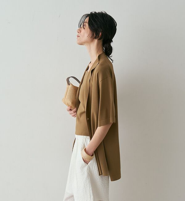 qualite「【接触冷感・セットアップ対応】レーヨンストレッチニットジャケット【予約】」|カーディガン|