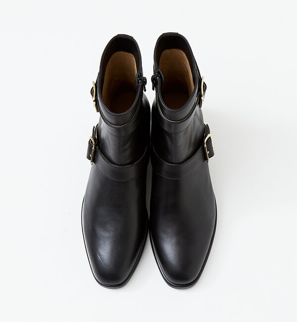 AU BANNISTER「【スノーソール】Wベルトショートブーツ」|ショートブーツ|