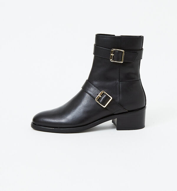 AU BANNISTER「【スノーソール】Wベルトショートブーツ」|ショートブーツ|