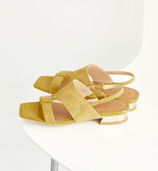 AU BANNISTER「スリングバックフラットサンダル」|サンダル|イエロー