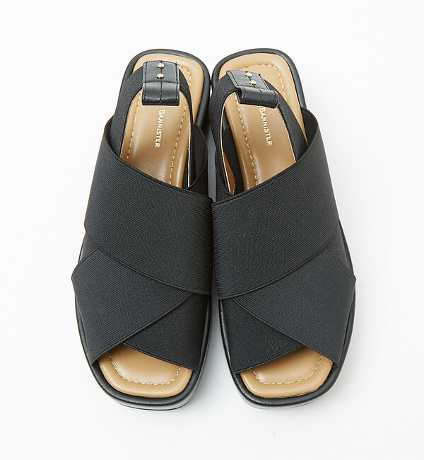 AU BANNISTER「エラスティッククロスウェッジサンダル」|サンダル|