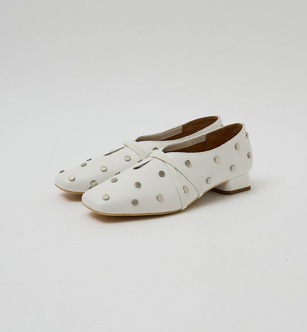 AU BANNISTER「スタッズ付き ソフトレザーフラットパンプス【予約】」|パンプス|