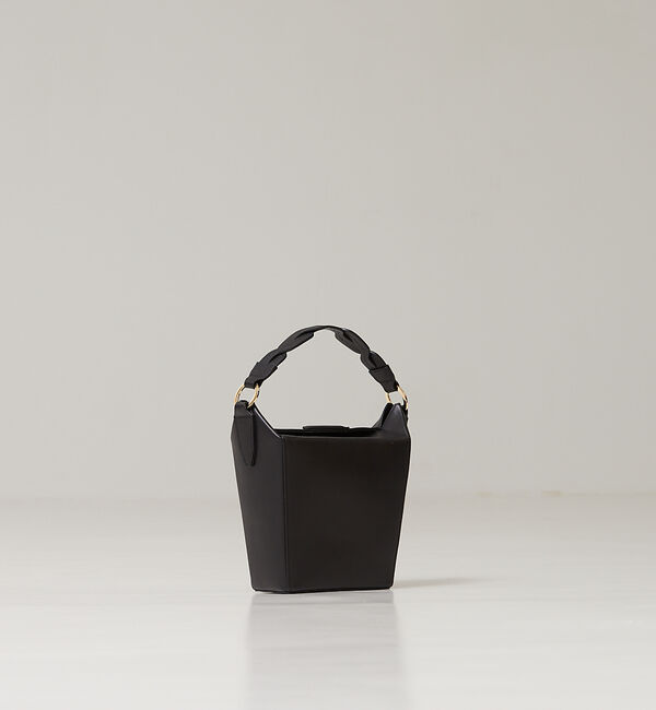 LOWELL things「【GISELe掲載】Macheri/レザーBOX型ハンドショルダーBAG」|ハンドバッグ|ブラック