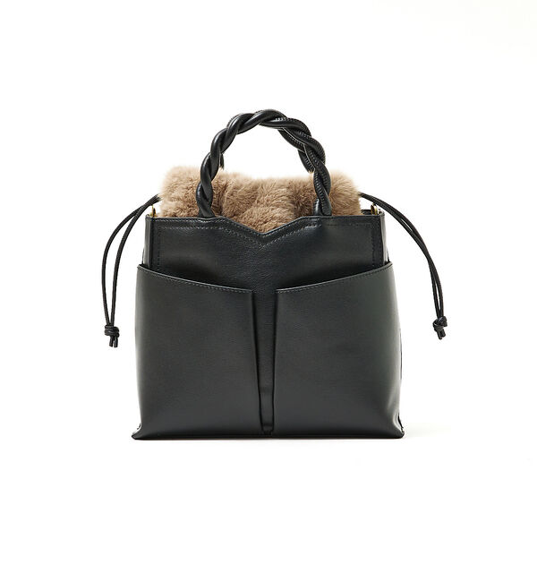 LOWELL things「TWISTE/ダブルポケットファー2WAYトート M」|ショルダー・メッセンジャー|