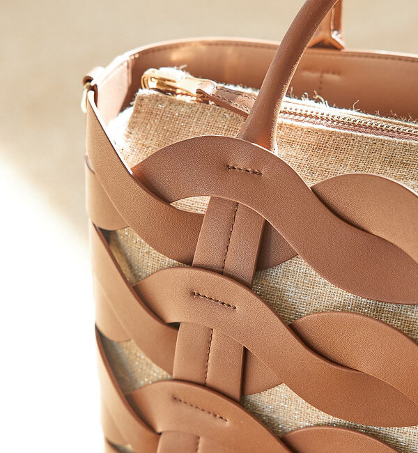 LOWELL things「Corde/レザーウェービーメッシュ2WAYトートバッグ」|トートバッグ|