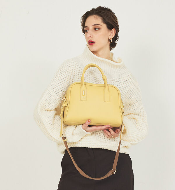 LOWELL things「【STORY掲載】Jaunt/レザー2WAYボストンバッグ」|ボストンバッグ|イエロー