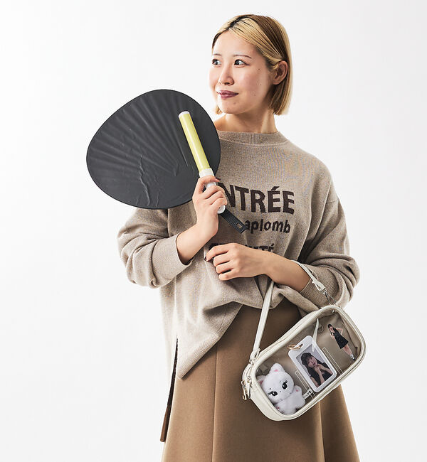 LOWELL things「【BLK/再入荷】オシゴト/マルチポーチバッグ/推しぬいポーチ【推し活】」|ハンドバッグ|