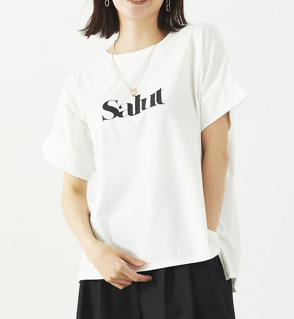 abahouse mavie「ワイドロゴT」|Tシャツ・カットソー|ホワイト系その他1