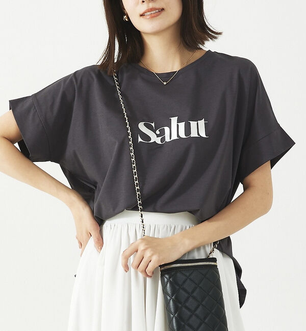 abahouse mavie「ワイドロゴT」|Tシャツ・カットソー|グレー系その他1