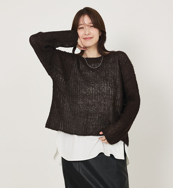 abahouse mavie「モヘアライクシアーニット」|ニット・セーター|