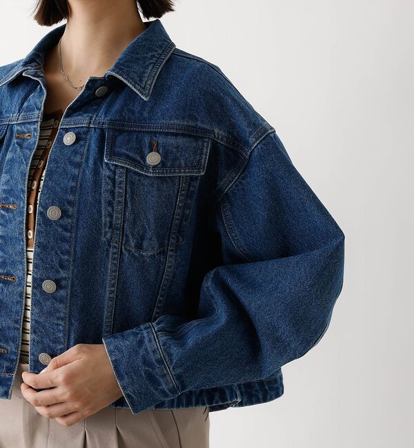 abahouse mavie「【オリジナル】デニムショートジャケット/バルーン袖/長袖/羽織/春服」|その他|