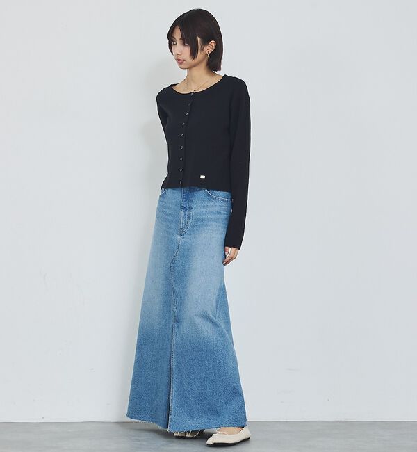 abahouse mavie「【前後スリット】Aラインデニムロングスカート」|スカート|