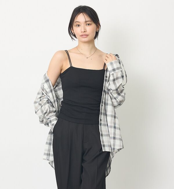 abahouse mavie「【カップ付き / 取り外し可能】ダブルストラップキャミソール」|キャミソール|