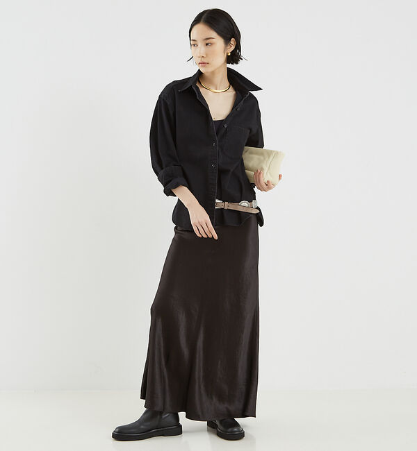 The Store by C' 「【COCUCA】サテンフレアースカート」|スカート|