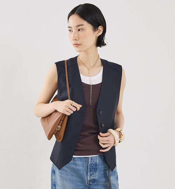 The Store by C' 「【COCUCA】ノースリーブベスト」|ダウンベスト・ベスト|ダークネイビー
