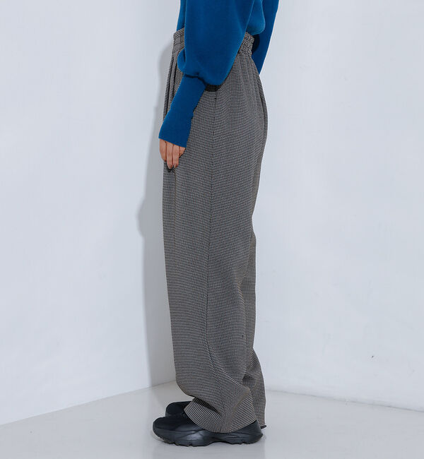 NOMINE「【セットアップ着用可】チェック タック ワイドパンツ」|スラックス|