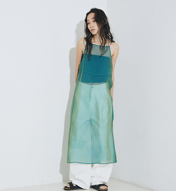 NOMINE「【前後着用可】無地 2WAY シアー キャミソール  ワンピース」|ワンピース|