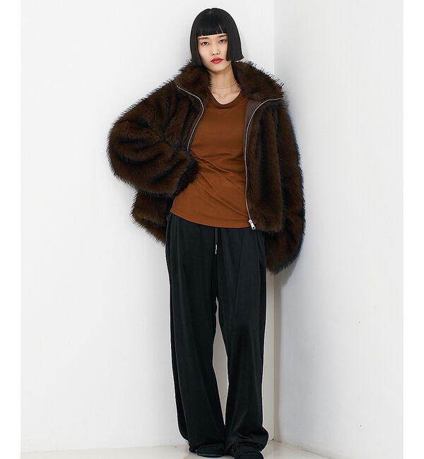 NOMINE「スタンドフェイクファーブルゾン」|ブルゾン・スタジャン|