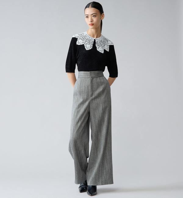 TIARA「レース襟モールニット」|ニット・セーター|